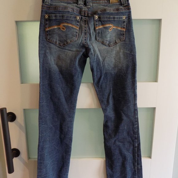 JUSTICE PREMIUM SIMPLY LOW STRAIGHT LEG JEANS SIZE 12S GIRL'S - Picture 3 of 3
